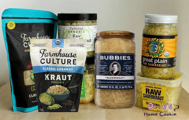A jar of high-quality, probiotic-rich sauerkraut, illustrating the best sauerkraut for gut health.
