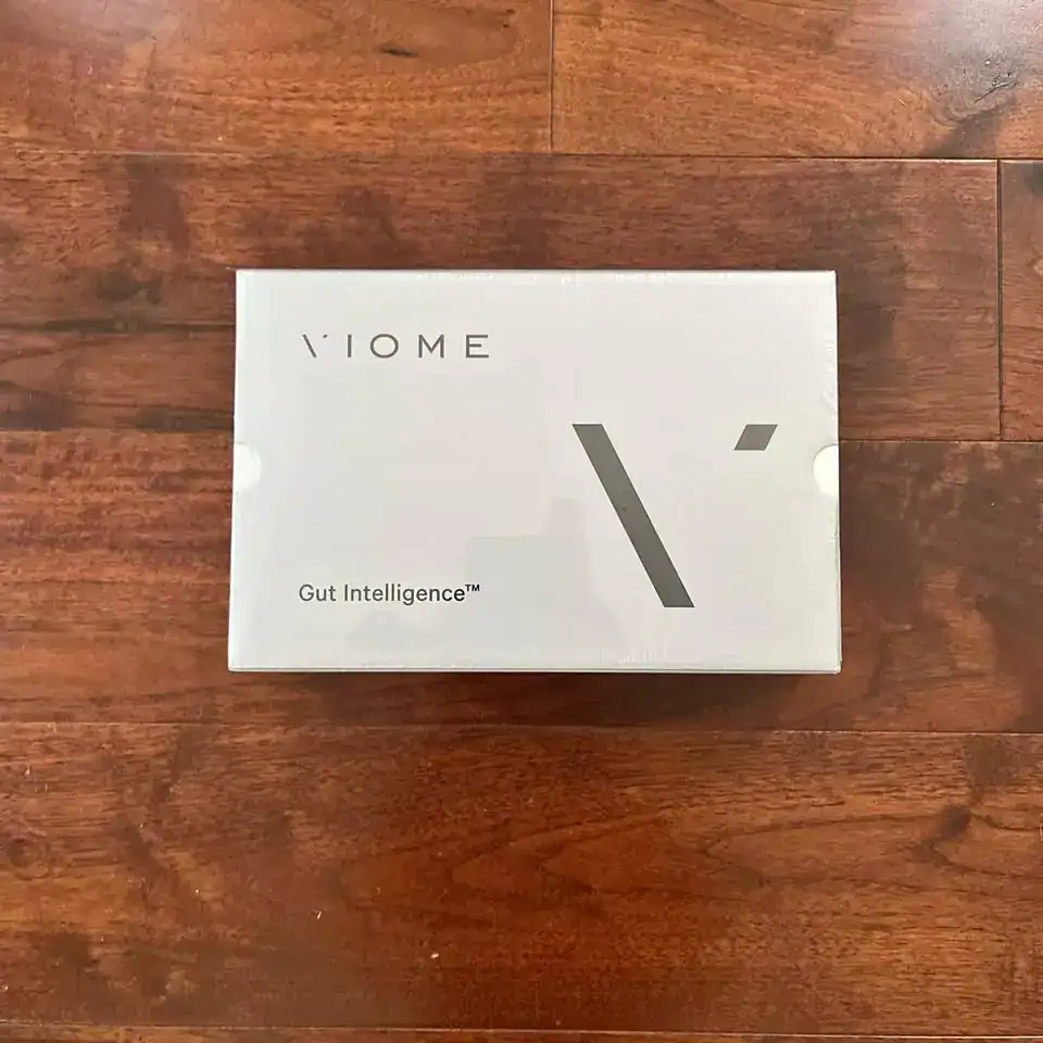 Viome's at-home gut intelligence test kit and personalized supplements.