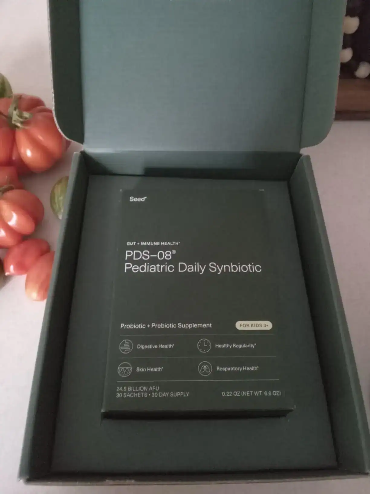 A lifestyle image showcasing the Seed PDS-08 jar in a home setting.