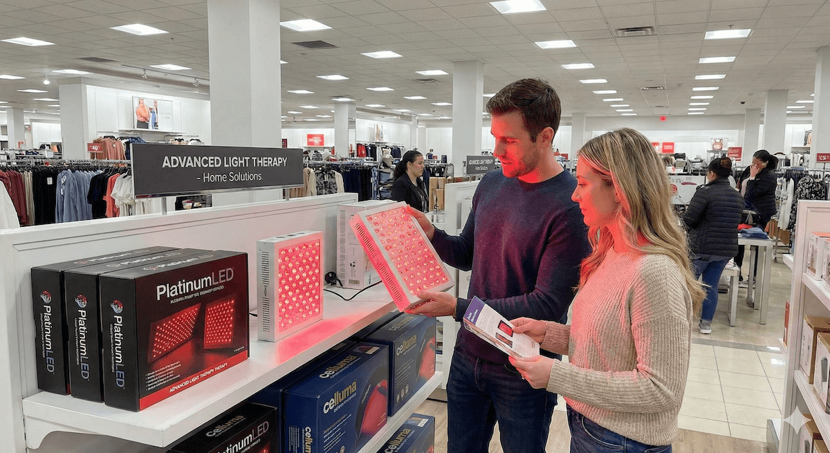 Red light therapy price comparison chart for at-home vs professional treatments