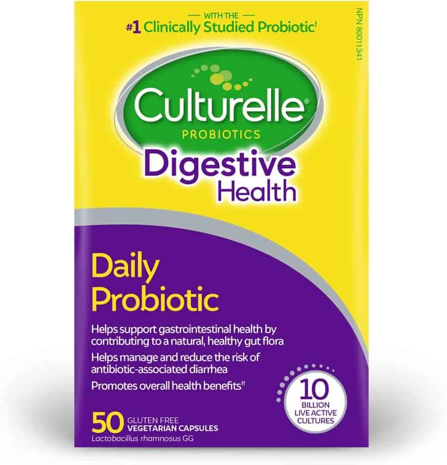 Culturelle Daily Digestive Health probiotic, a top-rated budget-friendly choice for IBS diarrhea.