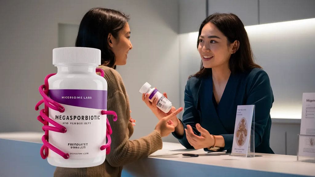a dietician is reviewing why the client should try megasporebiotic 180