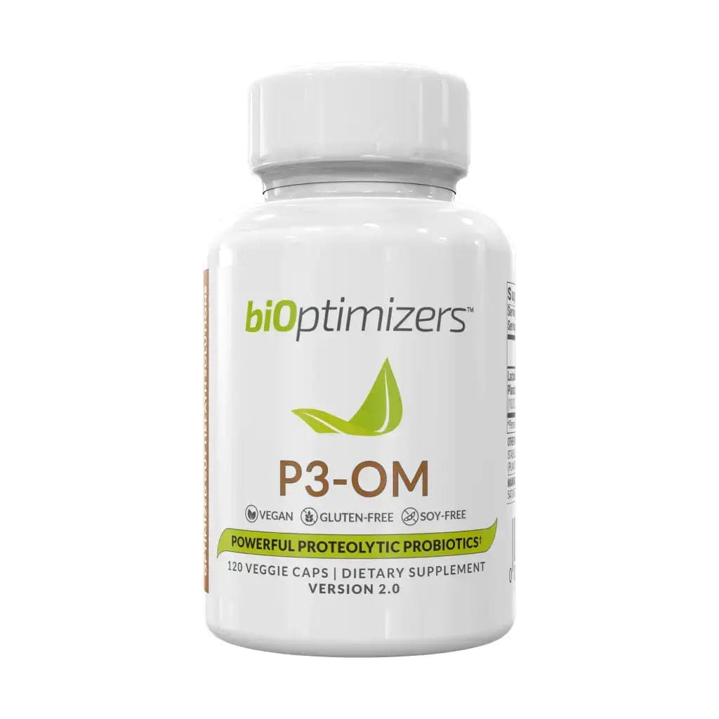 BiOptimizers P3-OM probiotic supplement.