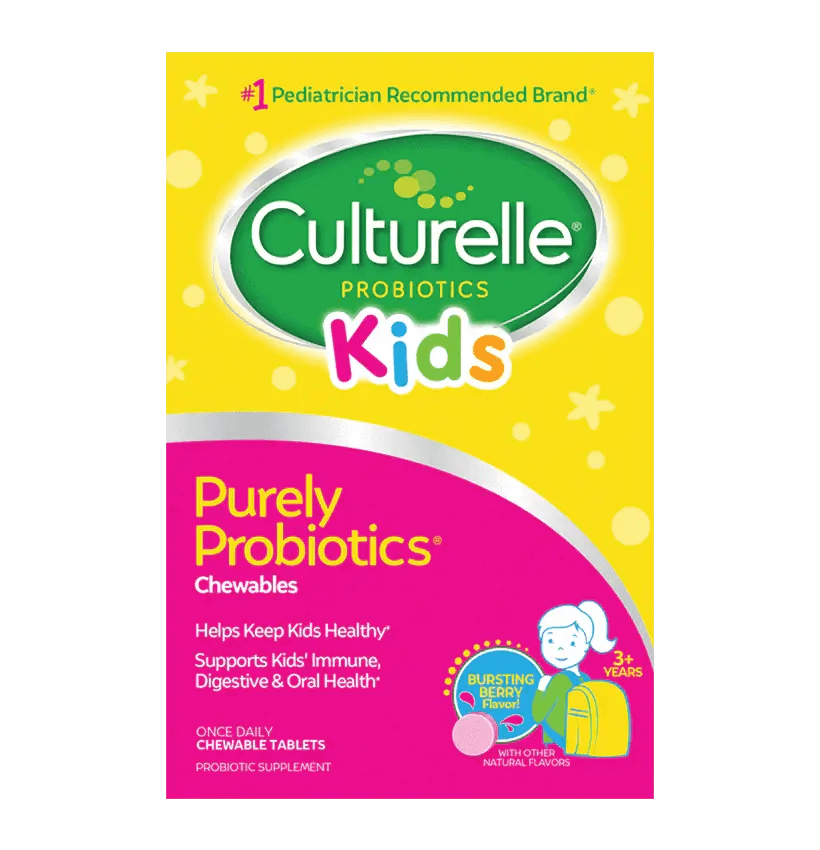 Culturelle Kids Purely Probiotics Chewables, the best children's probiotic for constipation.