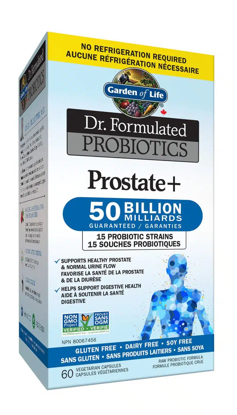Garden of Life Dr. Formulated Prostate+ probiotic, the best probiotic for men over 50.