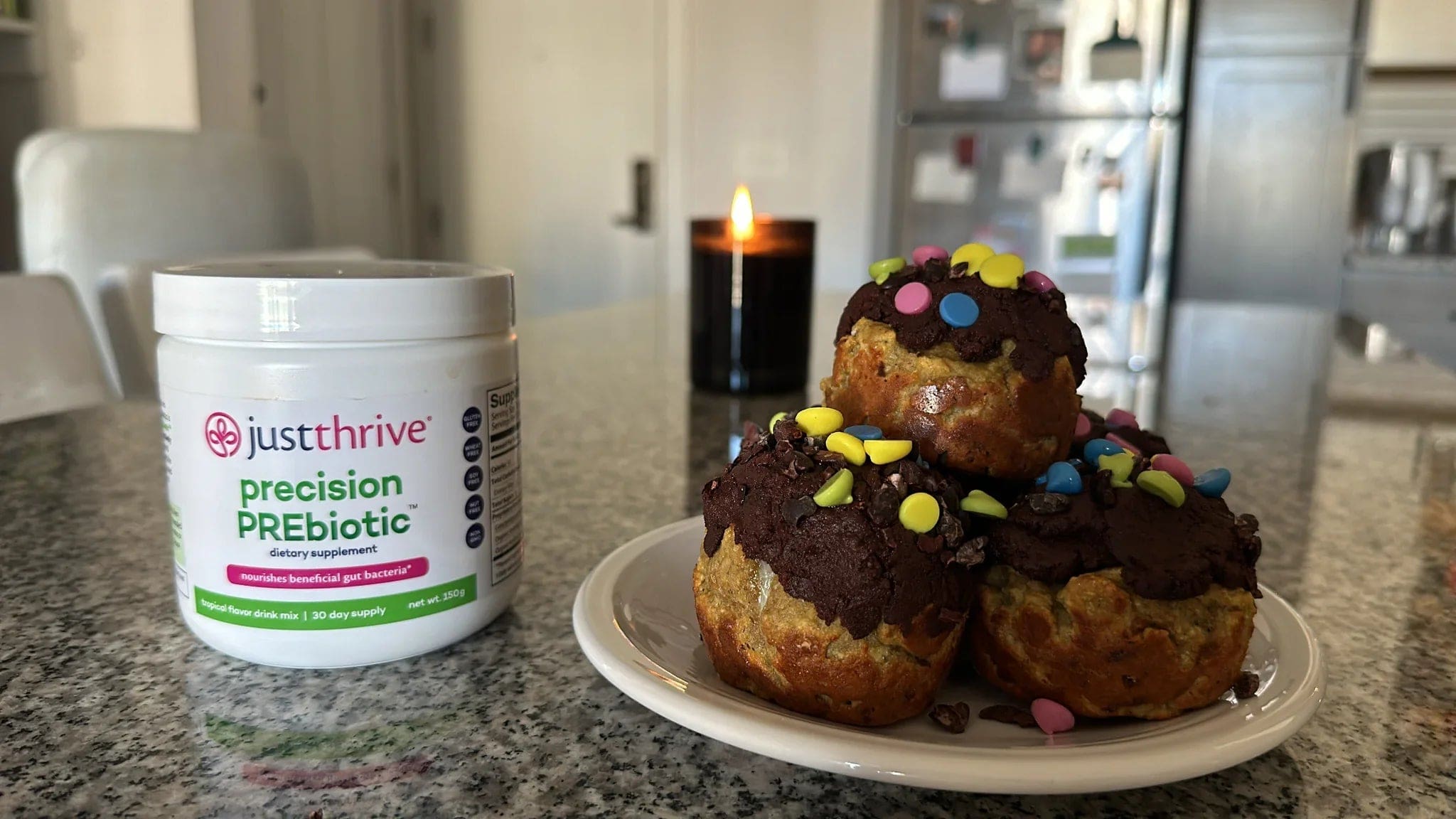 a plate of food on a counter