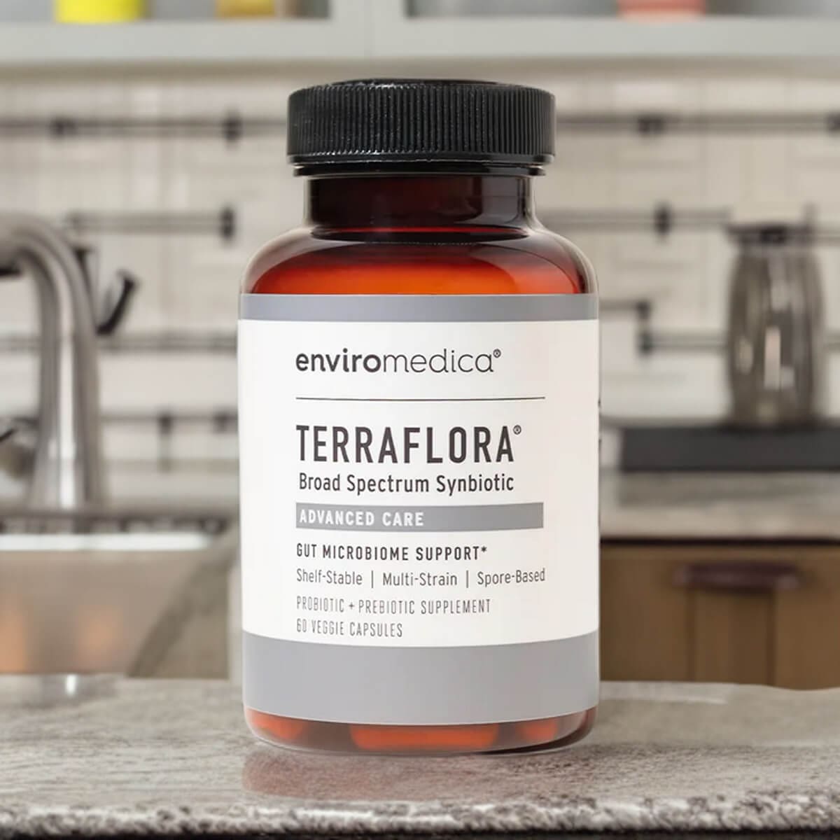 Enviromedica Terraflora Advanced Care bottle.