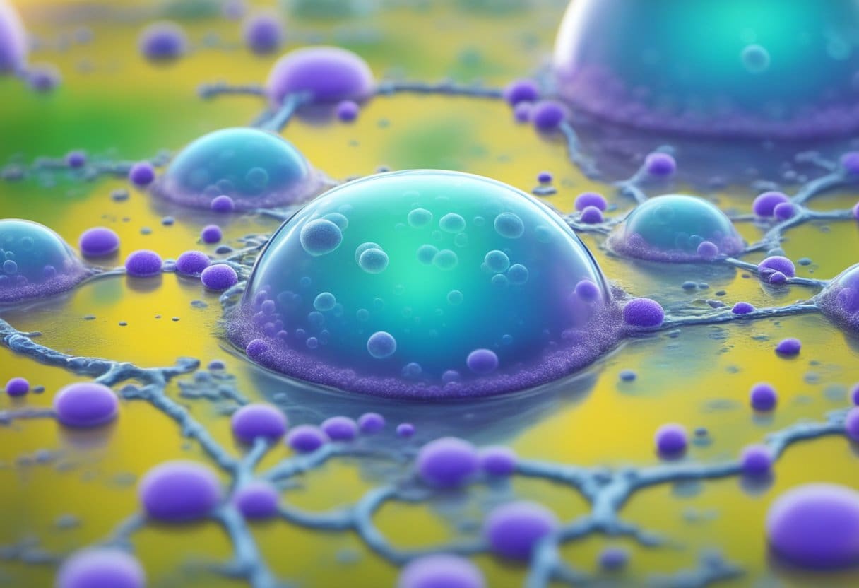 Bubbling hydrogen gas in water, with cancer cells present