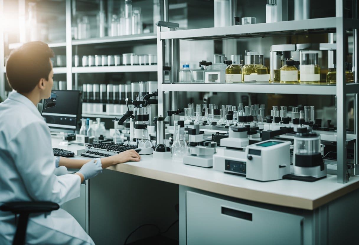 A laboratory setting with electromagnetic fields and cancer cells under observation